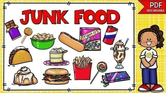 'ALIMENTOS EN INGLÉS Y ESPAÑOL - JUNK FOOD - COMIDA CHATARRA | PALABRAS DE COMIDA EN INGLÉS Y ESPAÑOL'