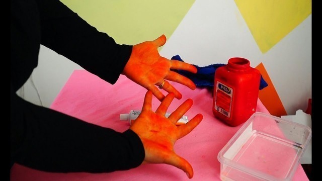 'Getting FOOD COLOURING off your HANDS! | Fatema\'s Art Show'