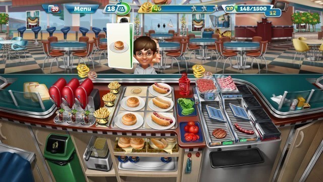 'Free download Cooking fever HD game l Cooking at fast food court l All upgraded kitchen equipment\'s'