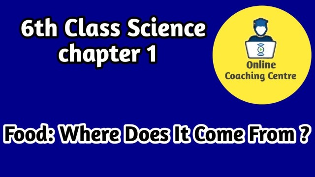 'Food: Where Does It Come From ? Class 6th Science Chapter 1 by Rajesh Kumar Yadav NCERT Book Class 6'