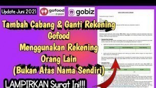 'Surat Pernyataan Otorisasi Gofood || Surat Kuasa Gofood Untuk Rekening Beda Nama'