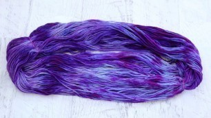 'Leftover Purple Food Coloring - Space Dyed for a Variegated Tonal Yarn'