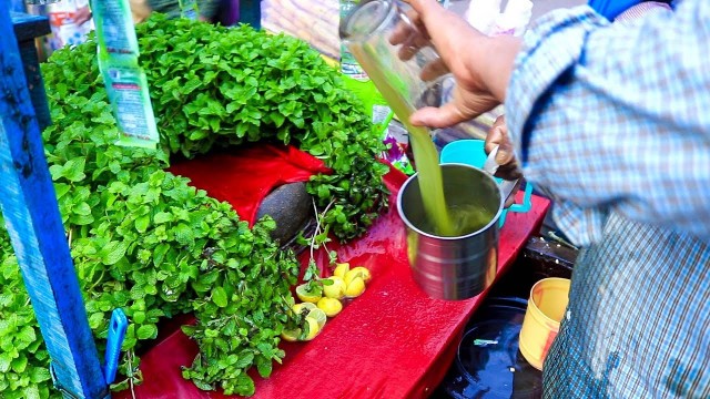 'Mint leaves Juice KOLKATA STREET FOOD - Pudina Patar sarbat - Healthy Street Food Of Summer'