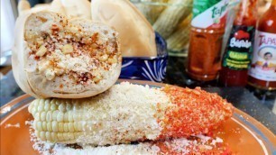 'How to make Mexican Street food Elote| ESQUITE EN BOLILLO'