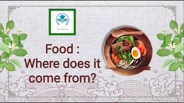 'Food: Where does it come from? | Science | Sources of Food | Six Categories of Living Organisms'