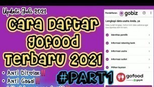 'Cara Daftar Gofood Terbaru 2021 #Part1'