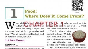 'FOOD: WHERE DOES IT COME FROM, CHAPTER 1  CLASS 6th ENGLISH MEDIUM.'