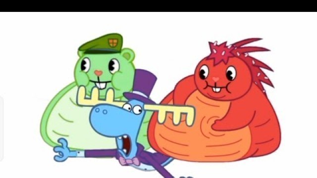 'Flippy and flaky eating junk food and are fat#happytreefriends#htf'