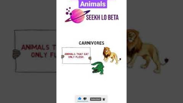 'Class 6 Science Chapter 1 Food: Where Does It Come From | Categories Of Animals #shorts #seekhlobeta'