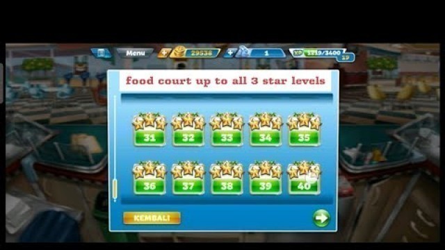 'game cooking || successfully managing a food court restaurant || up to all 3 star levels'